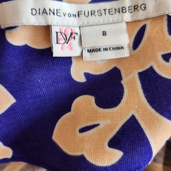 Diane Von Furstenberg Long Sleeve Silk Reina Dress Size 8 - Picture 9 of 13